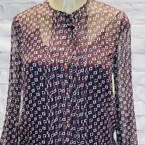 Diane von Furstenberg Pwerleman Blouse size 2 with silk tank top - Picture 4 of 13